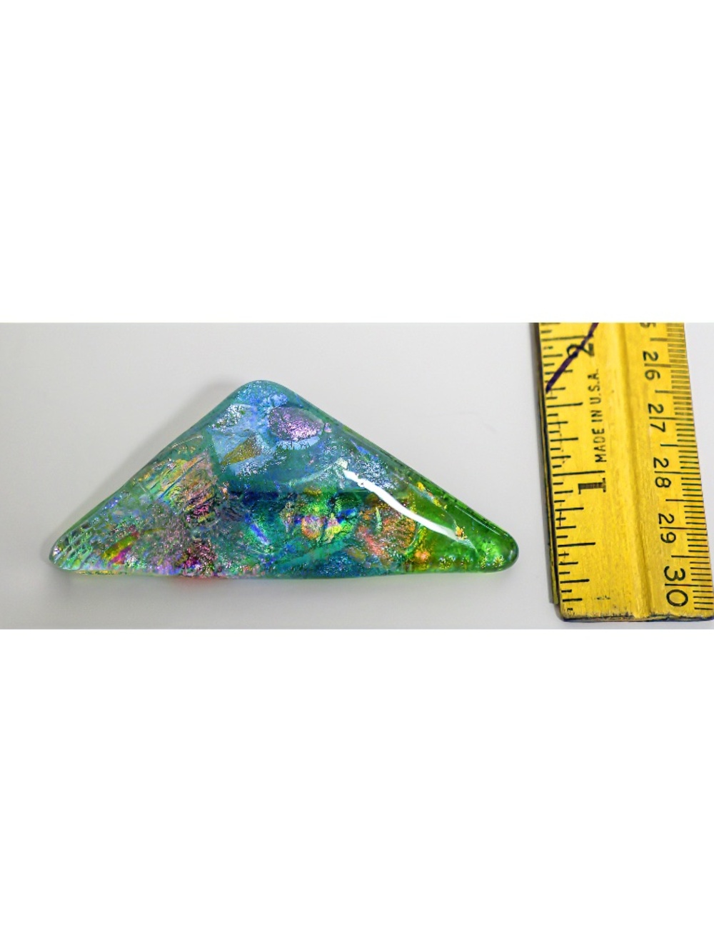 New Handmade triangle dichroic glass pin